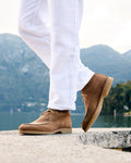 Brown Leather Marbe Smart Chukka Boots for Men,
