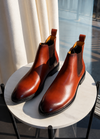 Men's Heritage Tan Chelsea Boots – Premium Italian Leather