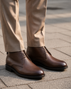 Brown Leather Marbe Smart Chukka Boots for Men
