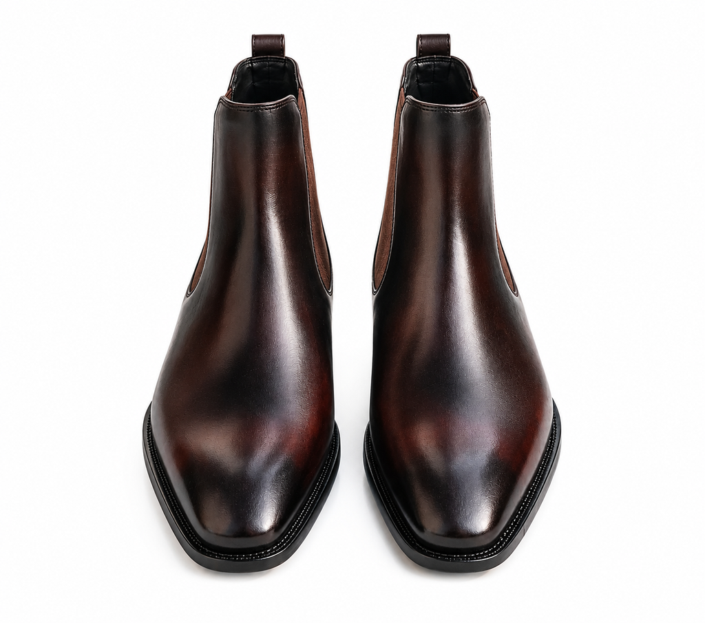 Men's Burgundy Chelsea Boots - Premium Leather Chelsea Boots