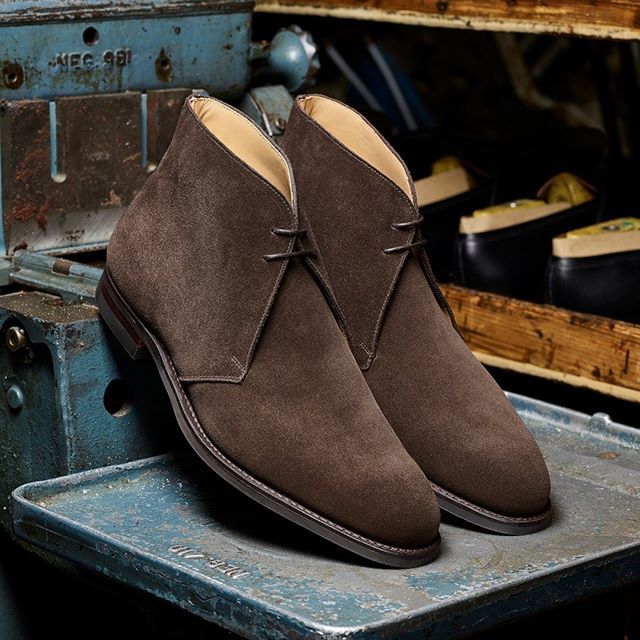 Dark Brown Suede Chukka Boots for Men