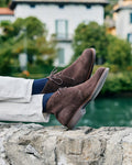 Italian Style Brown Suede Chukka Boots for Men
