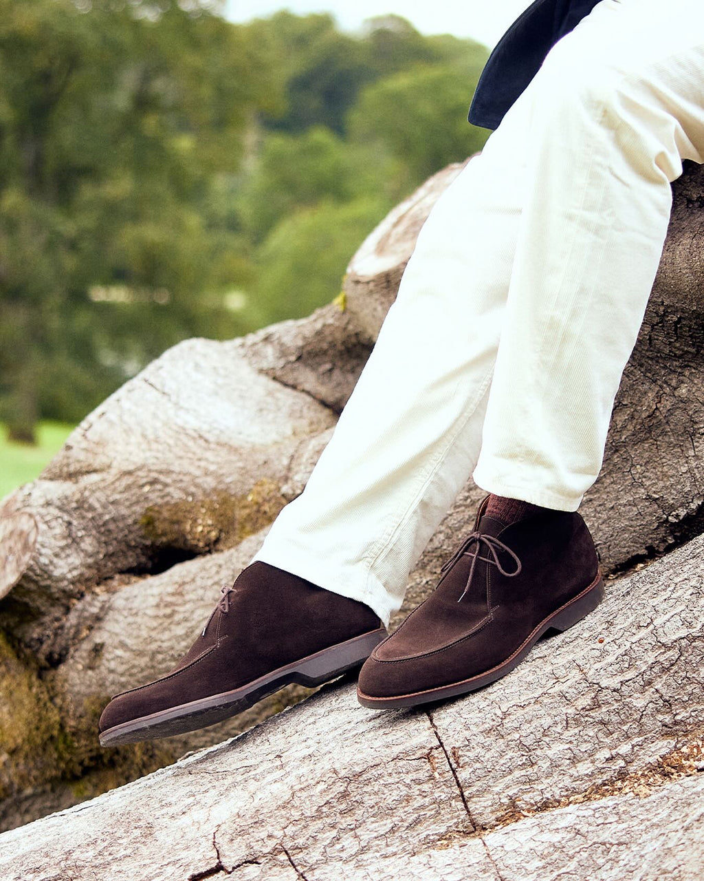 Italian Style Brown Suede Chukka Boots for Men