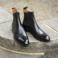 Luxury Black Leather Chelsea Boots
