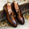 Men's Brown Horsebit Loafers – Premium Leather Slip-On Dress Shoes