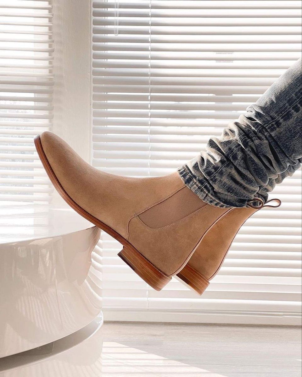 Zalcaro Sagr Biege Chelsea Boots