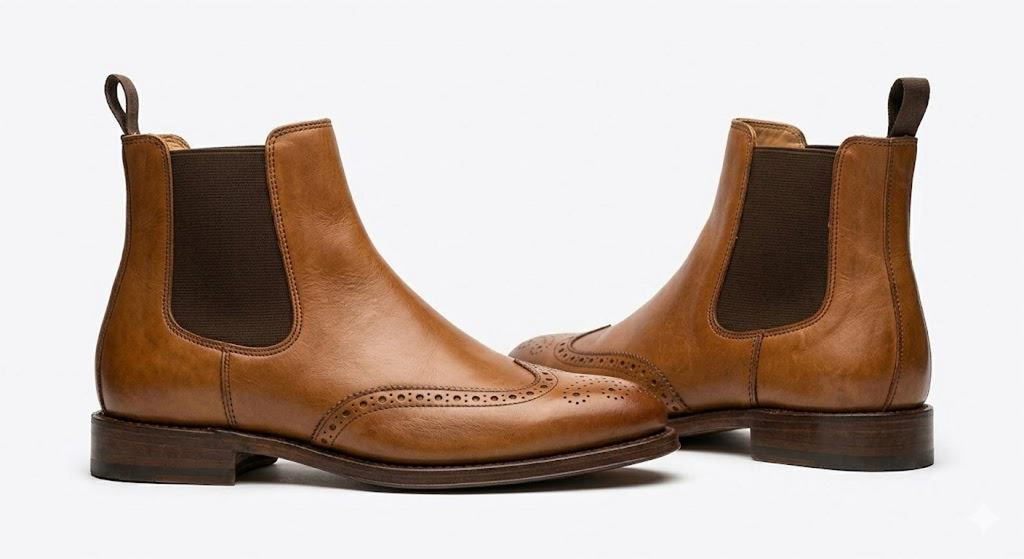 Men's Burnished Tan Chelsea Boots - Premium Leather Boots