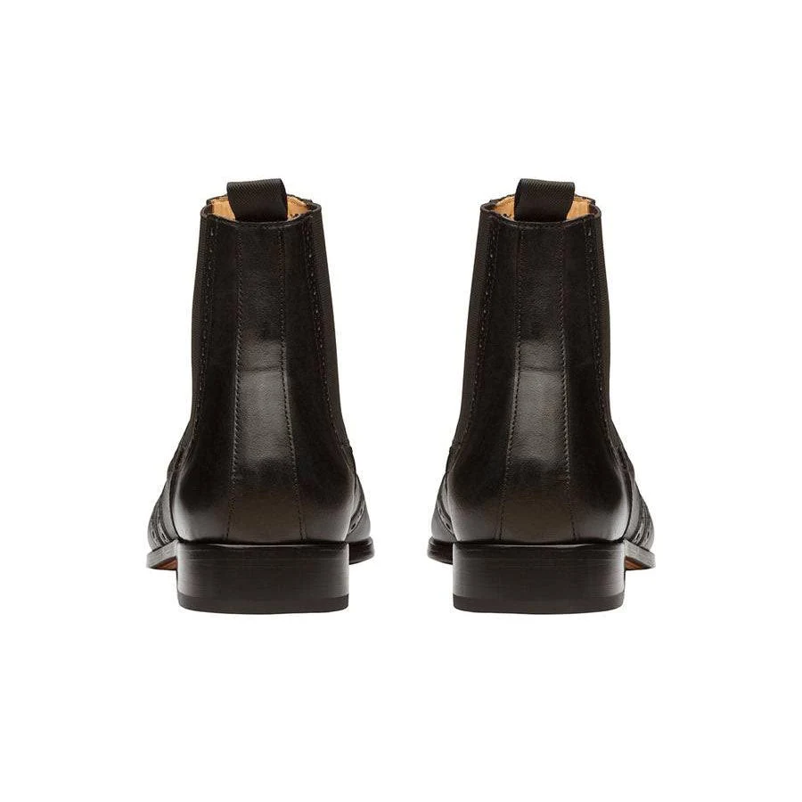 Men's Midnight Espresso Chelsea Boots – Premium Leather Slip-On Dress Boots